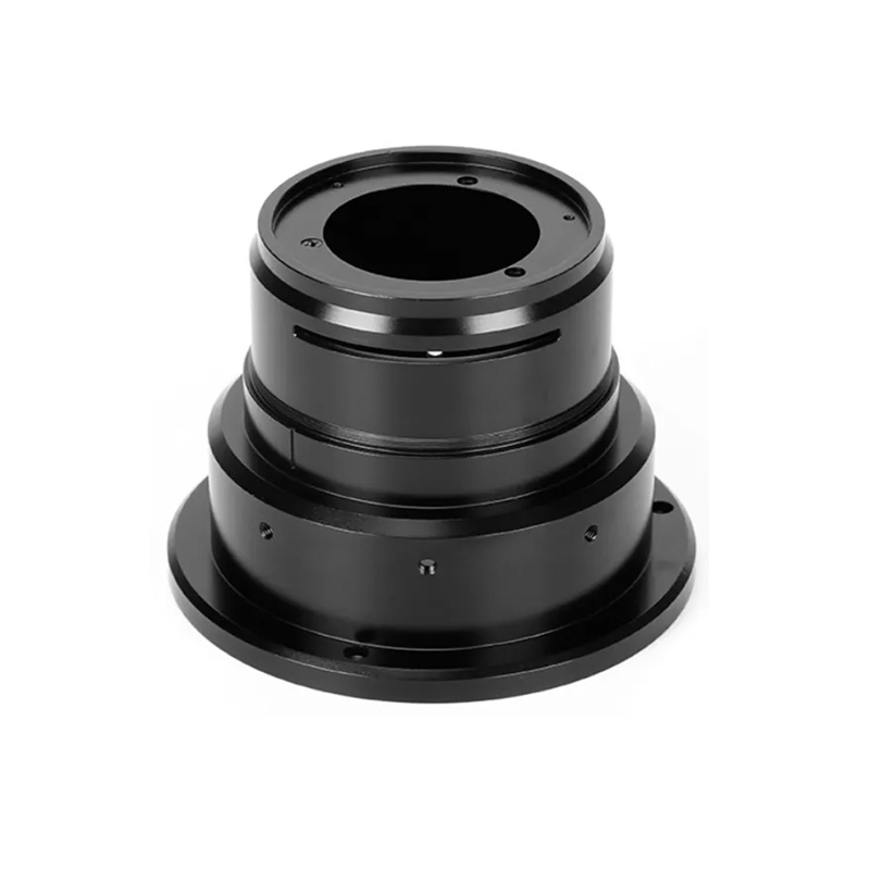 Lens Adapter Ring - อะแดปเตอร์วงแหวนเลนส์อะลูมิเนียมอัลลอยด์สีดำเคลือบผิวแบบอะโนไดซ์ ผลิตด้วยเครื่อง CNC ความแม่นยำสูง สำหรับเชื่อมต่อชุดเลนส์