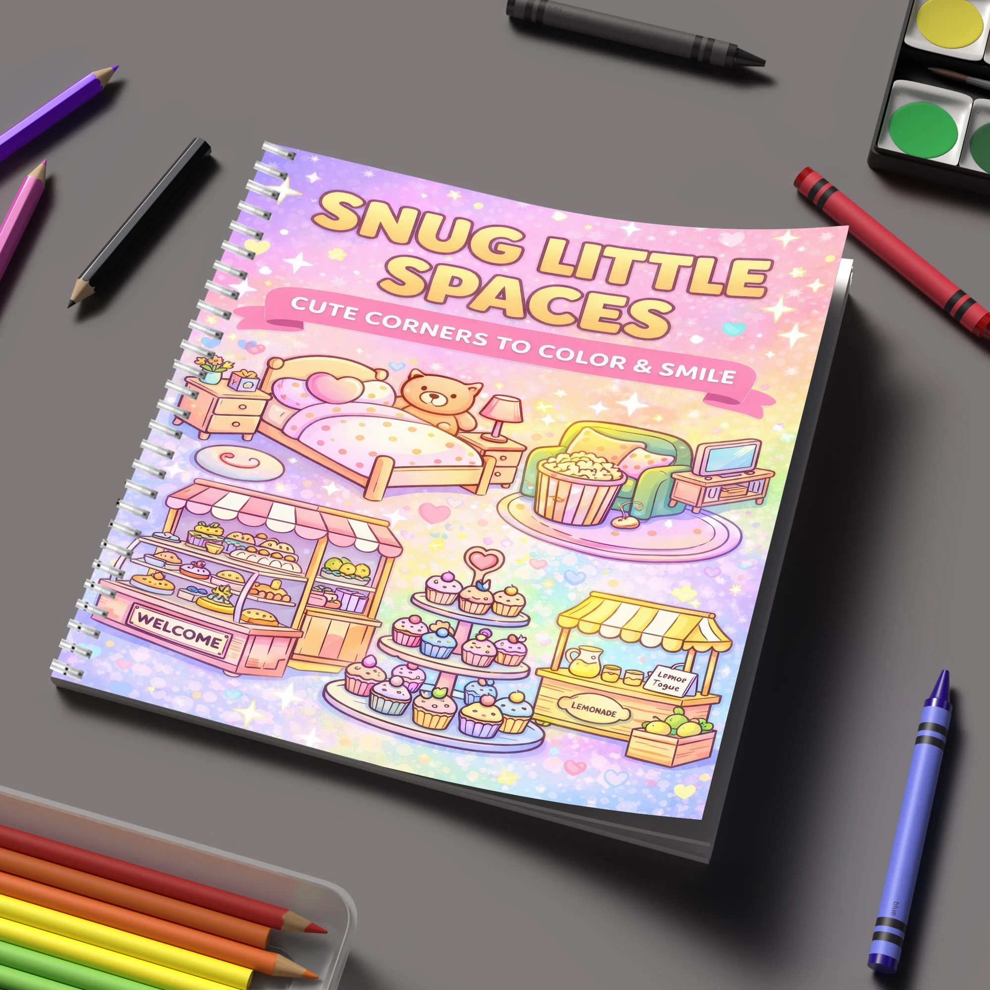 Photography Of Book - สมุดระบายสี Little Spaces สำหรับผู้ใหญ่, ของขวัญวันเกิด, อุปกรณ์กลับไปโรงเรียน,