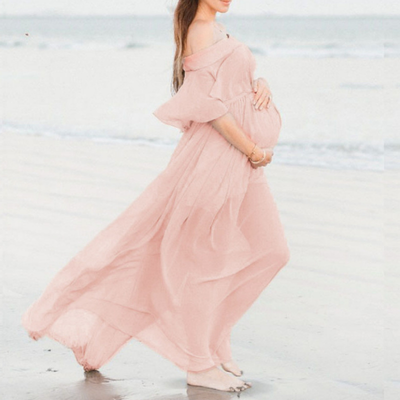 Photography Club - ชุดคลุมท้องสําหรับถ่ายภาพเซ็กซี่ Robe Grossesse ถ่ายภาพ Maxi ชุดงานแต่งงานการถ่ายภาพหญิงตั้งครรภ์ผ้า