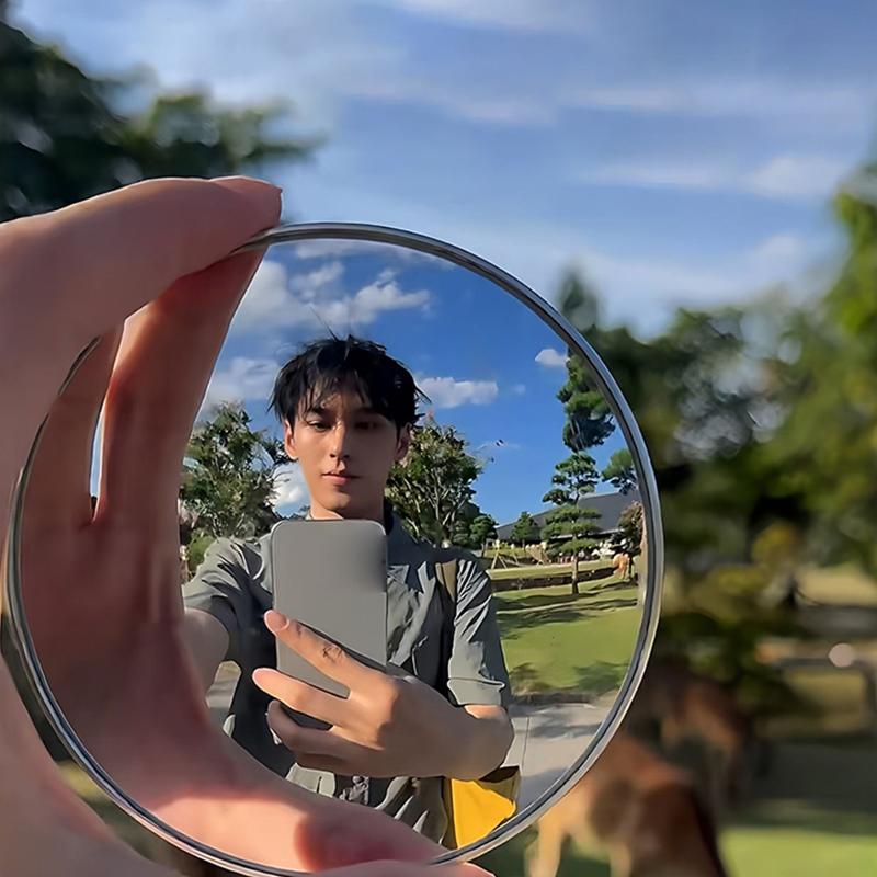 Photography Solo - กระจกเซลฟี่แบบพกพาสำหรับการเดินทาง กระจกนูนสะท้อนภาพสำหรับการถ่ายภาพ อุปกรณ์เสริมสำหรับการเดินทาง