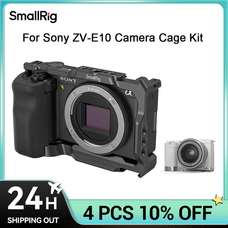 Sony Camera Zv-E10 - SmallRig สำหรับ Sony ZVE10กล้องซิลิโคนกรงจับ Built-In Arca