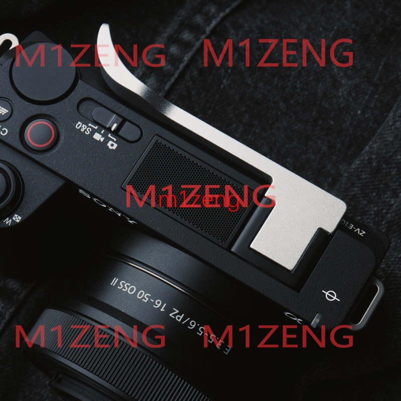 Sony Camera Zv-E10 - ที่จับนิ้วโป้งแบบโลหะ ZV-E10II พร้อมที่ยึดฮอตชู ฝาครอบอะแดปเตอร์ฮอตชู สำหรับกล้อง Sony