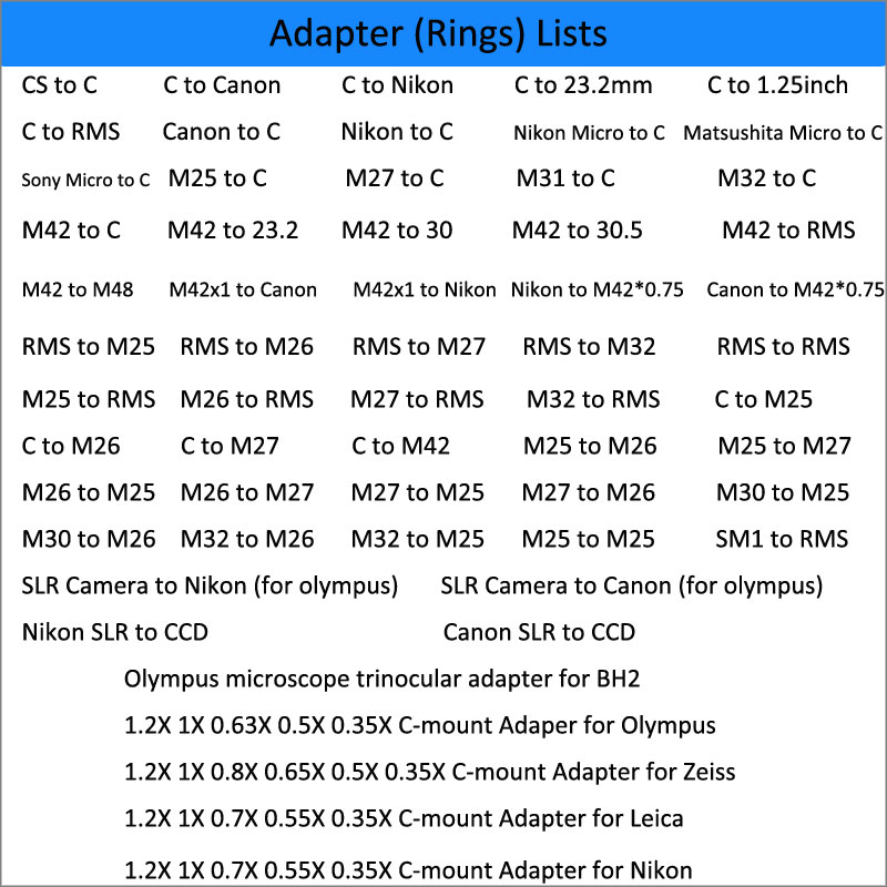 RMS C Mount กล้องจุลทรรศน์กล้อ - Lens Adapter Ring บทวิจารณ์และราคา