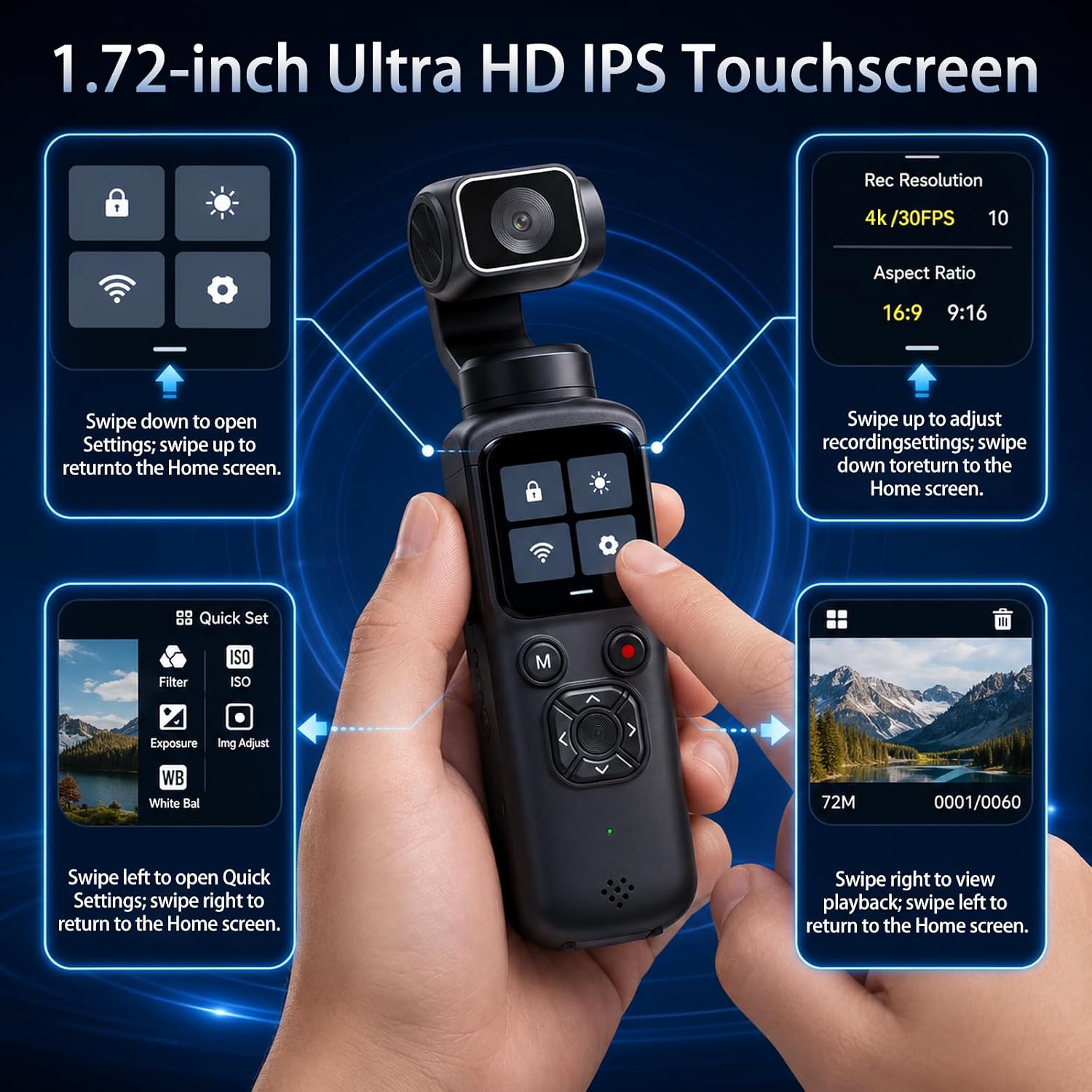กล้องวิดีโอมือถือ 4K พร้อมกิมบ - Photography Grid บทวิจารณ์และราคา