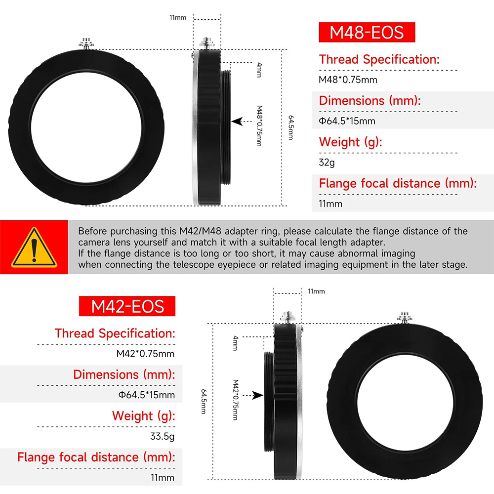 EYSDON M42/ M48 ถึง EOS กล้องอ - Lens Adapter Ring บทวิจารณ์และราคา
