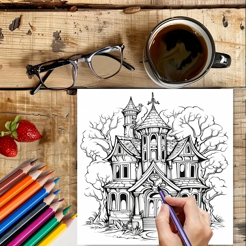 สมุดระบายสีบ้านผีสิงสำหรับผู้ใ - Photography Of Book บทวิจารณ์และราคา
