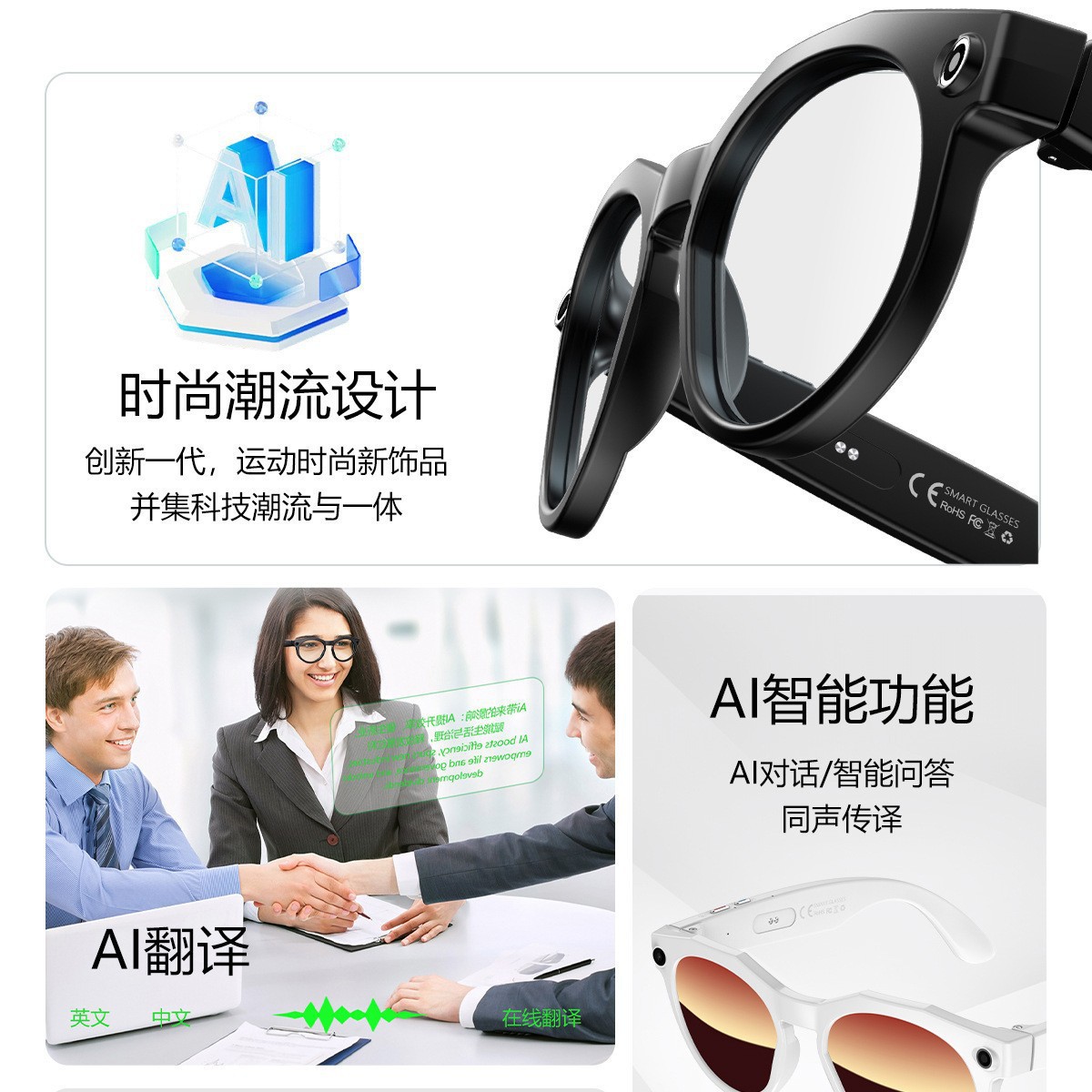 แว่นตาอัจฉริยะ W611 รองรับการโ - Photography Translate บทวิจารณ์และราคา