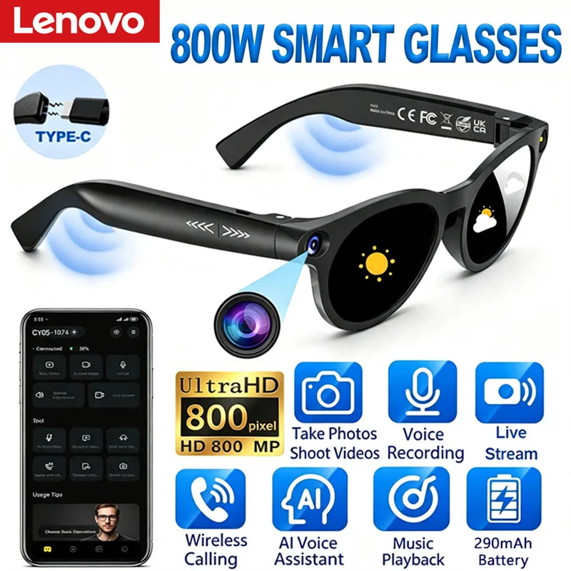 แว่นตาอัจฉริยะ Lenovo AI พร้อม - Photography Translate บทวิจารณ์และราคา